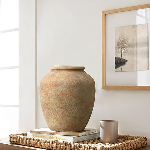 Rustic Terracotta Ceramic Vase