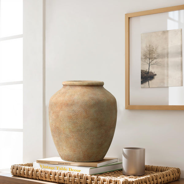 Rustic Terracotta Ceramic Vase
