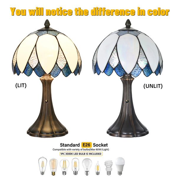 Tiffany Stained Glass Lotus Table Lamp