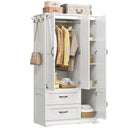 Farmhouse Wardrobe Closet with 4 Doors & 2 Drawers – 71" H