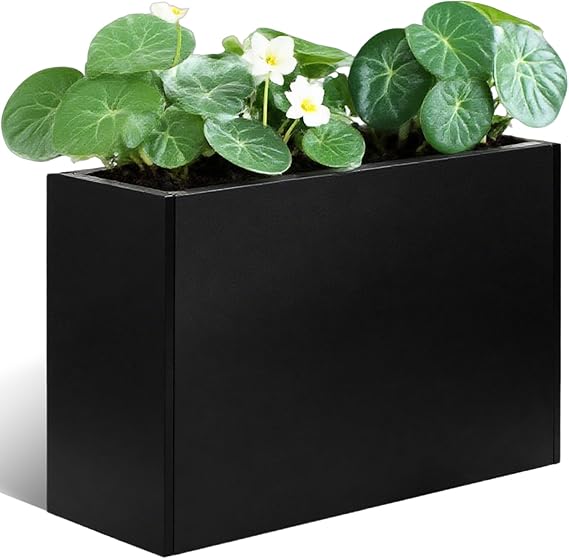 Heavy Duty Steel Raised Planter Box with Adjustable Shelf