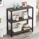 3-Tier Metal & Wood Bookshelf