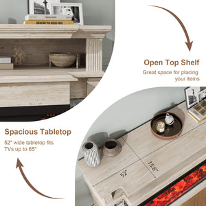 Farmhouse Electric Fireplace TV Stand for TVs up to 65"