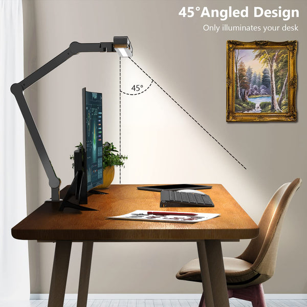 LED Desk Lamp with Clamp & Adjustable Arm