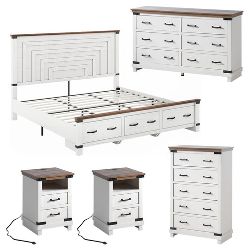 5-Piece Farmhouse King Bedroom Set