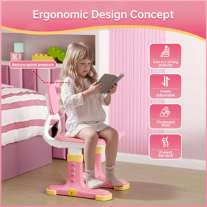 Height Adjustable Kids Desk and Chair Set