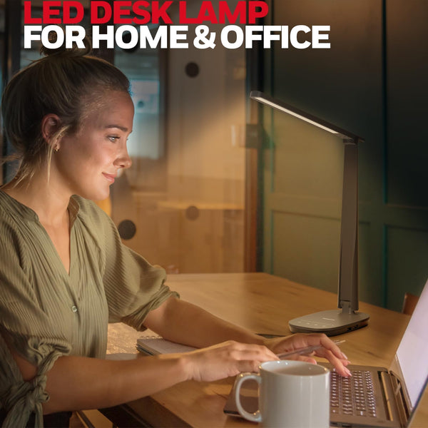 LED Desk Lamp with USB Charging Ports