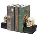 Skull Bookends Gothic Resin Skeleton Head