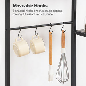 6-Tier Baker's Rack with Power Outlets & Wire Baskets
