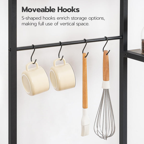 6-Tier Baker's Rack with Power Outlets & Wire Baskets