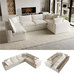 130" Oversized Modular Sectional Sofa