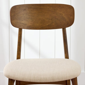 Counter Height Bar Stools Set of 2 with Cushioned Seat & Curved Backrest