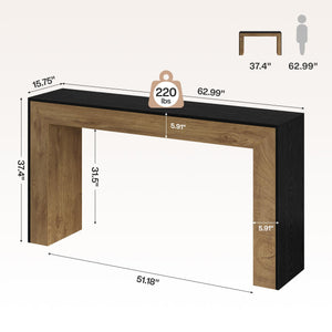 Industrial Counter Height Bar Table with MDF Top
