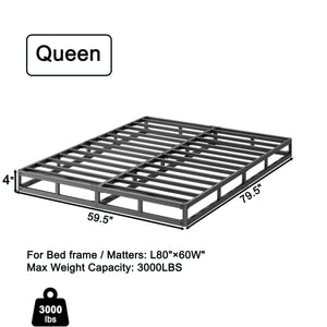 4-Inch Low Profile Box Spring with Fabric Cover