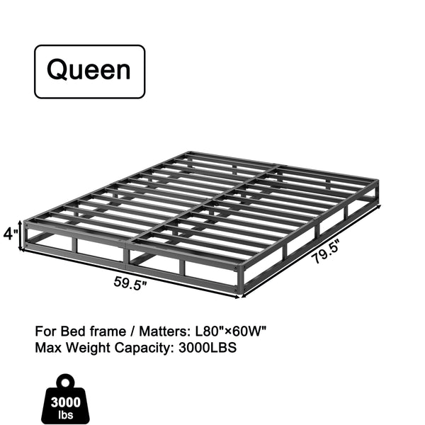 4-Inch Low Profile Box Spring with Fabric Cover