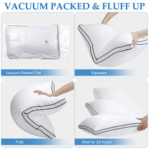 King & Queen Bed Pillows 2-Pack – Gusseted Down Alternative