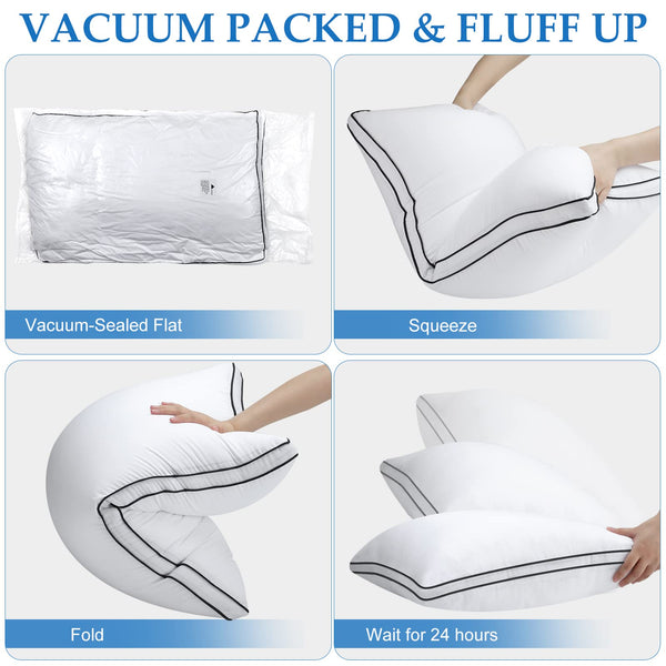 King & Queen Bed Pillows 2-Pack – Gusseted Down Alternative