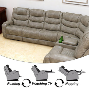 Power Reclining Sectional Sofa with USB Ports & Storage
