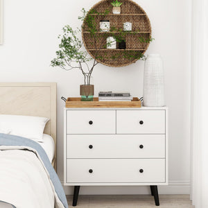 4-Drawer Chest Storage Cabinet with Anti-Tipping Device