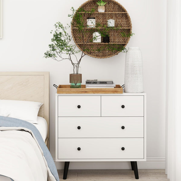 4-Drawer Chest Storage Cabinet with Anti-Tipping Device