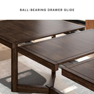 Rectangular Dining Extension Table with Glide System