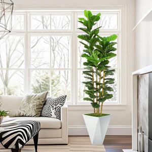 Artificial Fiddle Leaf Fig Tree with Planter – 6 ft