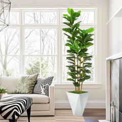 Artificial Fiddle Leaf Fig Tree with Planter – 6 ft