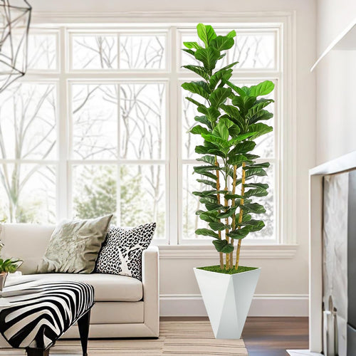 Artificial Fiddle Leaf Fig Tree with Planter – 6 ft