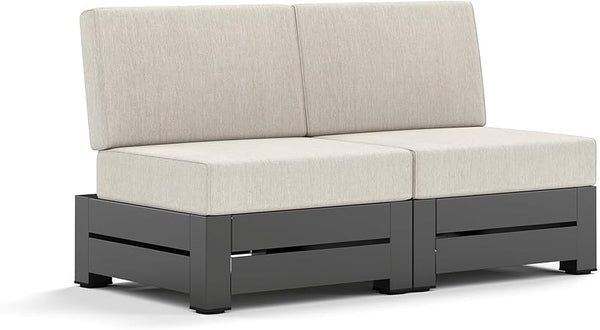 Metal Patio Sectional Furniture Set with Thick Cushions