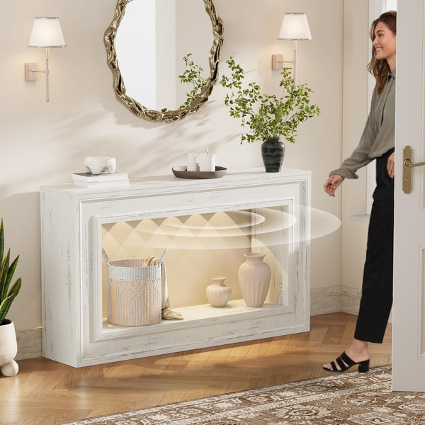 55" Console Table with LED Lights & Storage