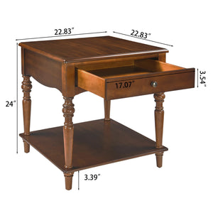 Living Room Coffee Table and End Table Set with Storage Drawers