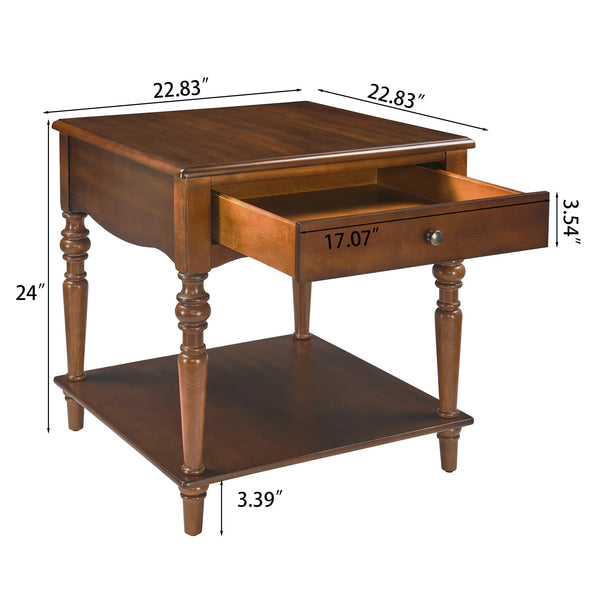 Living Room Coffee Table and End Table Set with Storage Drawers