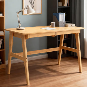 Bamboo Computer Desk with 2 Drawers