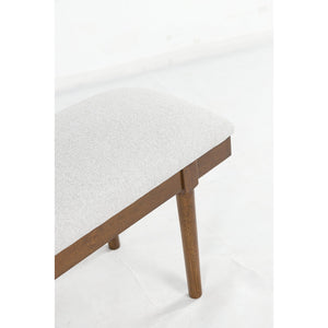 Upholstered Dining Bench with Solid Wood Frame