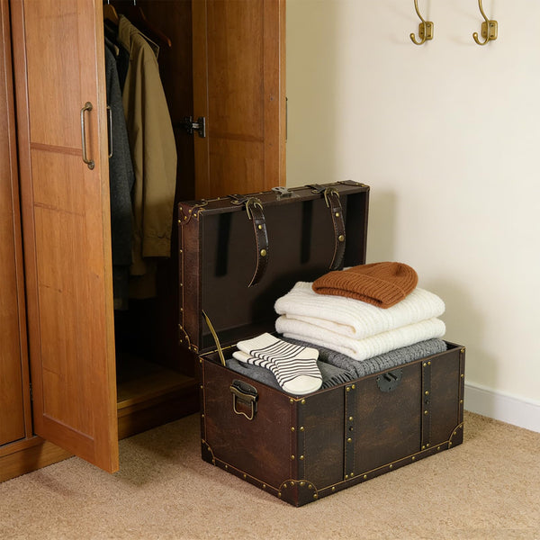 Decorative Wooden Storage Chest Set of 2