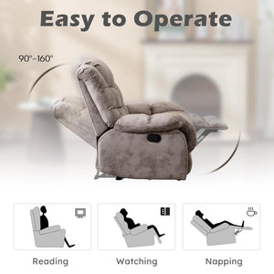 Manual Recliner Sofa Set – 4-Seat Fabric Living Room Set