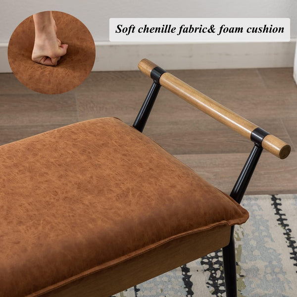 Rectangle Ottoman Bench with Arms