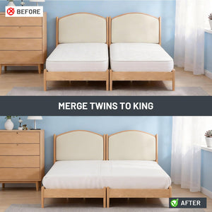 3-in-1 Bed Bridge Kit | Twin XL to King Converter with Split King Gap Filler