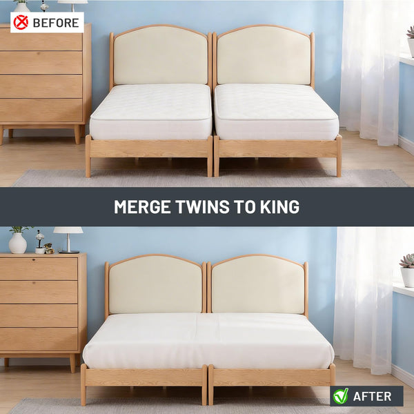3-in-1 Bed Bridge Kit | Twin XL to King Converter with Split King Gap Filler