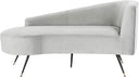 Velvet Glam Settee – 2-Seat Upholstered Sofa with Metal Legs