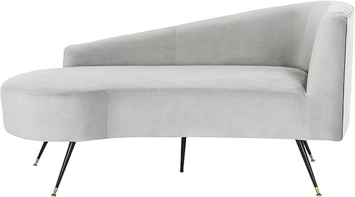 Velvet Glam Settee – 2-Seat Upholstered Sofa with Metal Legs
