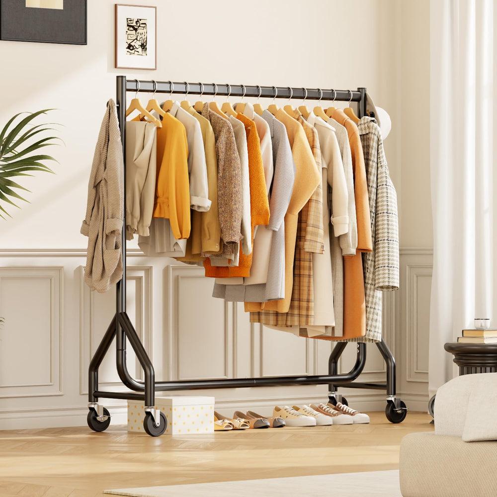Heavy Duty Rolling Clothes Rack with Wheels