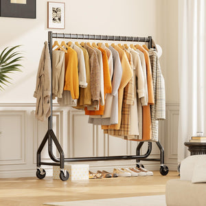 Heavy Duty Rolling Clothes Rack with Wheels
