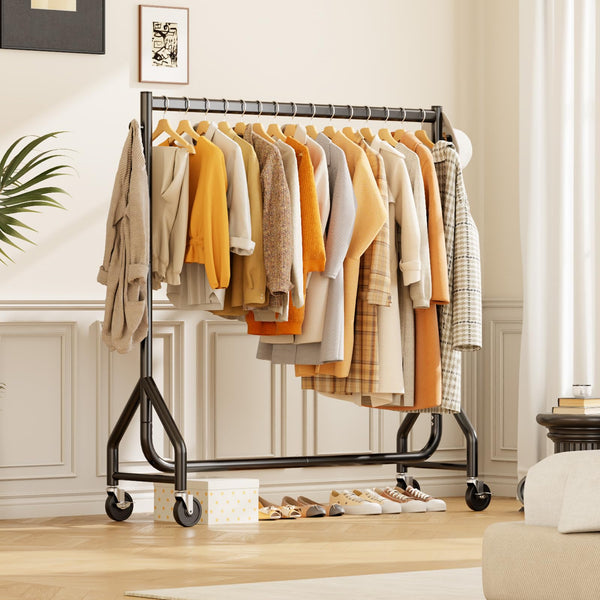 Heavy Duty Rolling Clothes Rack with Wheels