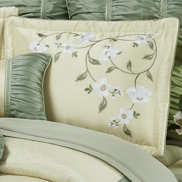 King Magnolia Floral Bedspread Set – 3 Piece