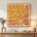 Framed Square Abstract Wall Art 24x24 Inch
