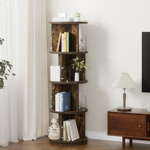 360° Rotating Bookshelf Tower