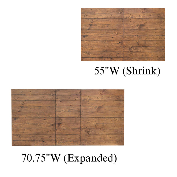 Extendable Dining Table, Pine Wood, Seats 4–8