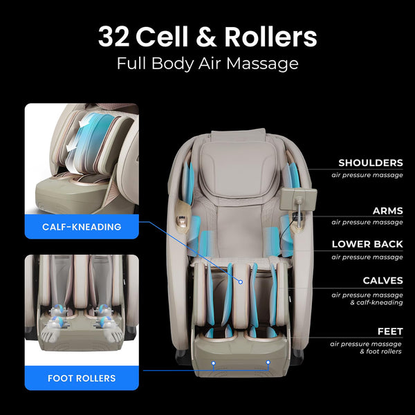 4D Full Body Massage Chair with SL Track & Zero Gravity
