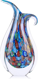 Hand Blown Glass Vase – Murano Style Ellipse Flower Vase